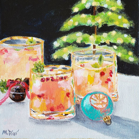 It's The Most Wonderful Time of The Year Original Painting by Michelle Dini
